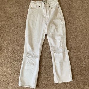 Abercrombie and Fitch Ultra High Rise Ankle Straight Jeans